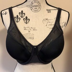 Black bra with mesh detail